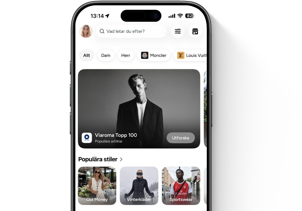 iPhone showing the Viaroma Influencer screen